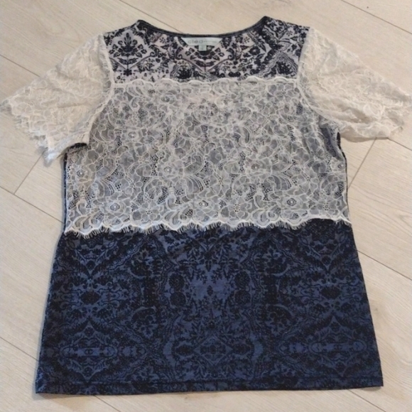 SET! LACE & LINED Polka Dot Floral & Patterned STRETCH LACE TOPS!! - Picture 4 of 6